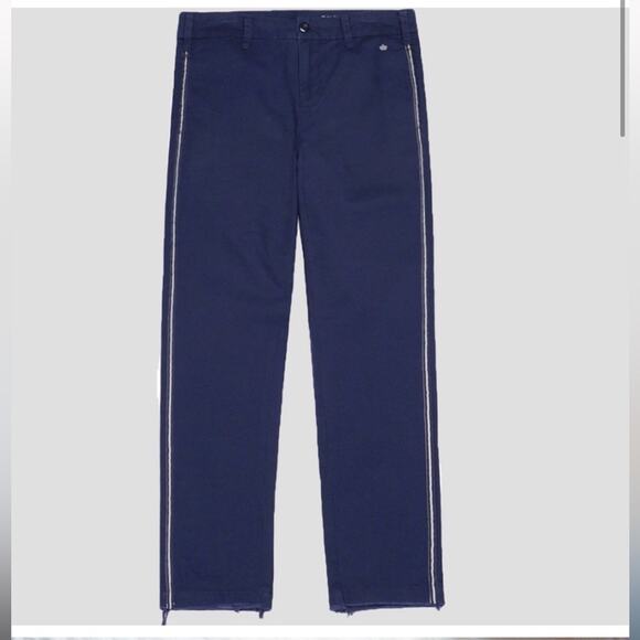 G1 Goods Pants - G1 All Purpose Goods 100% CottonNavy Blue Cropped Ankle Chino Side Stripe Size 6